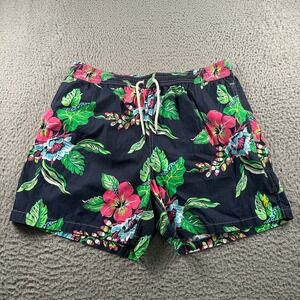 Polo Ralph Lauren Swim Trunks Mens XXL Floral Navy Yellow Pony Lined Drawstring